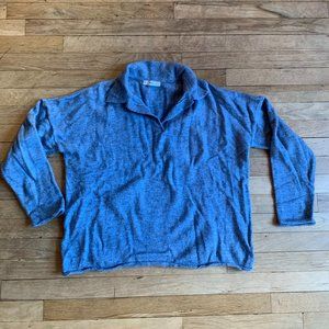 Mango Blue Polo Sweater